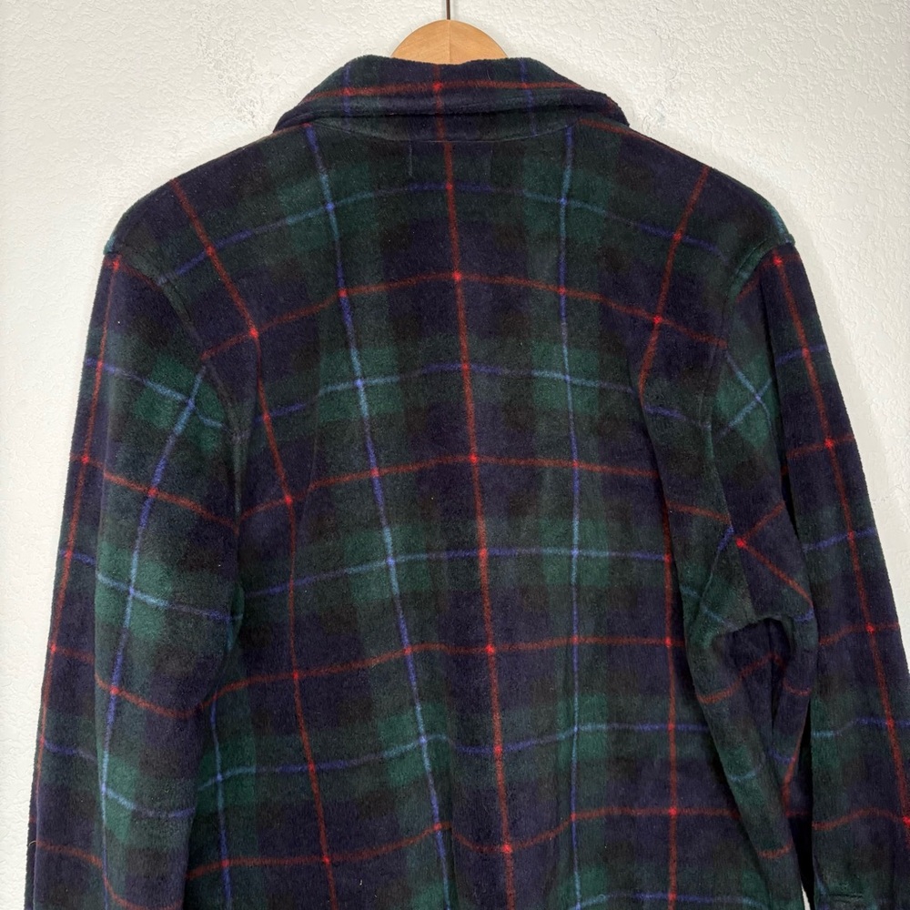 VTG LRL Plaid Fleece Shacket Shirt Jacket S petite  New - Picture 7 of 12